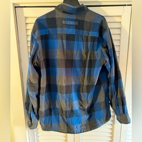 Duluth Trading Co. Blue Plaid Shirt Jac - Picture 2 of 5